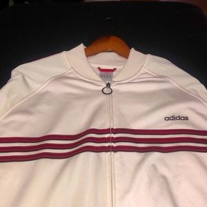Adidas Track Jacket Vintage ,Large, Cream colored